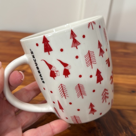Starbucks Christmas Holiday Tree Santa Bunny Deer 12 Oz Mug - Picture 3 of 5